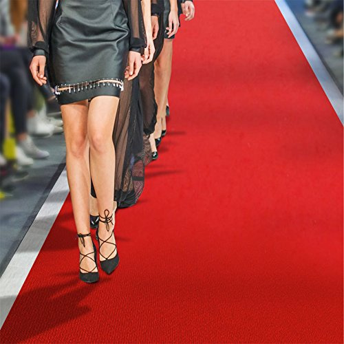 Floordirekt Roter Teppich 100 x 600 cm - VIP Läufer Event Teppich Premierenteppich Empfangsteppich Messeteppich Hochzeitsteppich - Wunschmaß