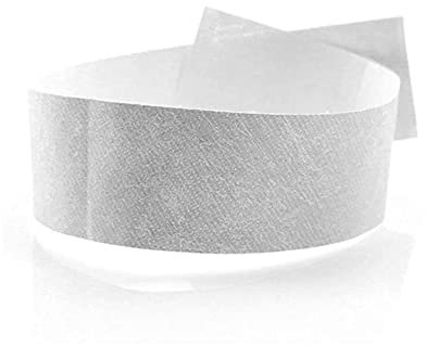FUN FAN LINE - Pack 200 Pulseras Tyvek Identificativas 19mm x 258mm | Numeradas, Intransferibles y Resistentes al Agua | Pulseras de Control para Eventos, Discotecas y Fiestas (Blanco)