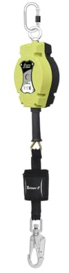 Dispositivo de seguridad de altura Helixon con cable de acero de 10 metros con amortiguador, EN 360
