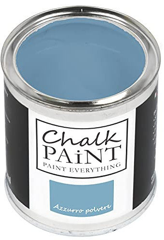 CHALK PAINT Everything Azzurro Polvere 750 ml- SENZA CARTEGGIARE Colora Facilmente Tutti i Materiali
