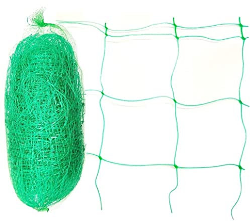 Virsus 1 red para verduras de jardín de color verde 3784, tamaño 1,7 x 30 m, soporte para flores y plantas trepadoras, malla de malla ancha para cultivo hortalizas guisantes, tomates