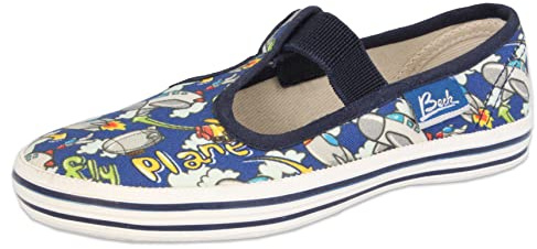 Beck Jungen Plane Hausschuh, Blau, 26 EU