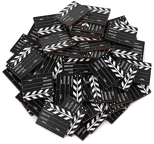 FunX® Holz Deko Streudeko Tischdeko 'Filmklappe' - 48er Pack