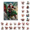 Generic Weihnachtsbaum-Drachen-Anhänger, Adventskalender, 24 Tage Weihnachtsferien, Adventskalender-Anhänger, Weihnachts-Countdown-Kalender mit 24 2D-Drachen-Ornamenten,