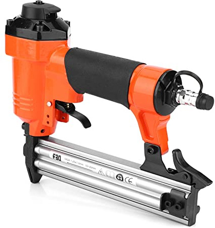 ZJchao Pneumatic Staple Gun, Finish Nail Gun Industrial Grade Air Brad Nailer F30 Pneumatic Straight Nail Stapler Electric for Trim Work, Furniture Building