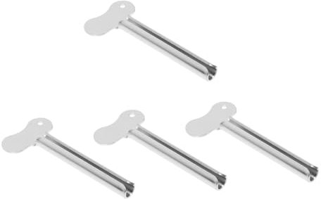 CALLARON 4pièces Presse-dentifrice à Clé Acier Inoxydable Presse-tube De Dentifrice à Clé Presse-tube De Dentifrice Compact Et Facile à Utiliser