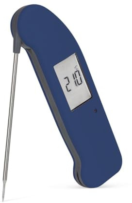 Thermapen ONE Digital Meat Thermometer — Instant 1 Second Readings, IP67 Waterproof Food Thermometer for Meat/Baking/BBQ/Sugar/Oil, Accurate Thermometer with Calibration Certificate (Nautical Blue)