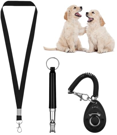 PBAHAUP Fischietto per Cani ad Ultrasuoni Silenzioso, Frequenza regolabile Fischietto per addestramento cani, Adatto per la maggior parte delle razze – 2 Pezzi, Nero