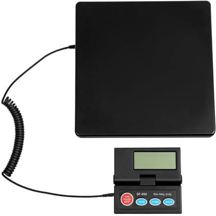 Paketvåg, brevvåg 50 kg/2 g, plattformsvåg med hög precision med LCD-display, digitalvåg, elektronisk våg för byggmarknad, expresstjänst, förpackningstest, fabrik
