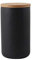 Popowbe Ceramic Coffee Canister Airtight with Sealed Bamboo Lid Kitchen Food Storage Jar Container for Coffee Tea Caddy,Black/1000ml