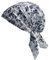 Cool4 Sommer Kopftuch Strand Bandana Meer Beanie Sonne Sonnenschutz Mütze Chemo Cap A04 (Weiß dunkelblau geblümt)