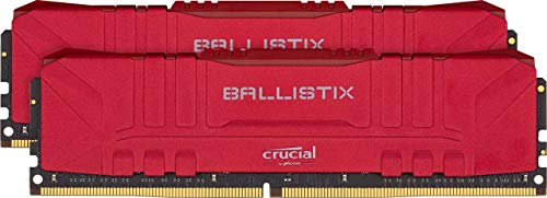 Crucial Ballistix BL2K8G32C16U4R 3200 MHz, DDR4, DRAM, Desktop Gaming Speicher Kit, 16GB (8GB x2), CL16, Rot