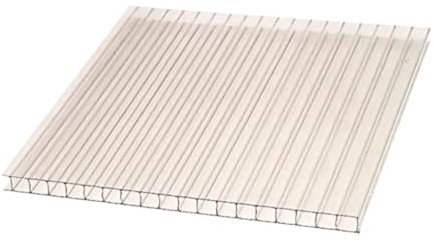 Ironlux - Plancha de Policarbonato Celular Compacto - Placa Transparente 10 mm - Panel Alveolar Multiusos para Tejados e Invernaderos - Medidas: 1000 x 600 mm