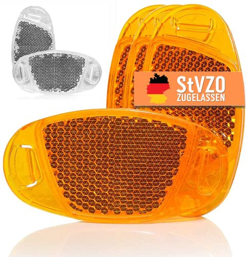 Kellago Katzenaugen Reflektoren Fahrrad [ MIT VERBESSERTER REFLEKTION ] 4x Speichenreflektoren Fahrrad Stvzo zugelassen - Fahrrad Reflektoren für Speichen - Katzenaugen Fahrrad Speichenreflektoren