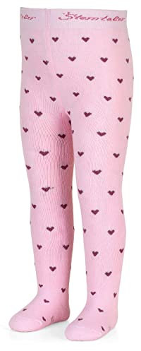 Sterntaler Kleinkind Mädchen Strumpfhose Baby Kleinkind Herzen Strumpfhose - Babystrumpfhose - mit Herzen Motiv und Vollplüsch - rosa, 80