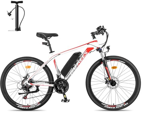 Fafrees Bici Eléctrica, Bicicleta Eléctrica de 26, Bicicleta Eléctrica para Hombre, 21 Velocidades, Bicicleta Eléctrica de Montaña, Motor de 250W, 36V 13Ah, Ebike de Ciudad para Mujer, Pedaleo