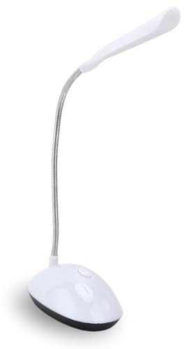 Parence.- Lampada da scrivania a LED con braccio orientabile - funzionamento a batteria - luce ideale per studenti, letto e ufficio