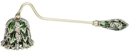 bordorsse Éteignoir à bougie, éteignoir à bougie vintage avec longue poignée durable, éteignoir à cire en métal pour étouffer la flamme de bougie, éteignoir de mèche décoratif parfait pour les