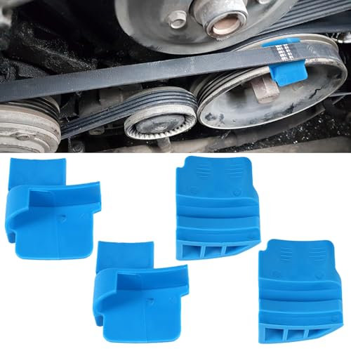 Pack of 4 Disassembly Tools, V-Shaped Elastic Plastic Car Adhesive Ribbed Belt, Car Belt Removal/Installation, Stretch Seat Belt, V-Belt Tool for Cars, Trucks and Vans