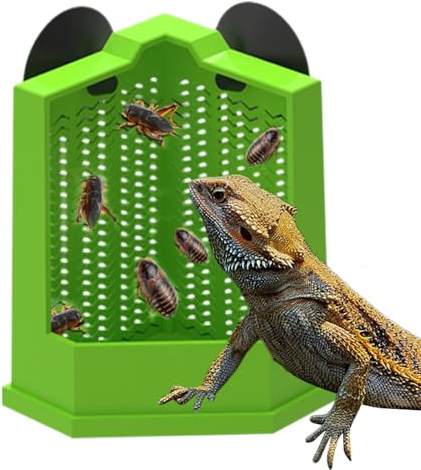 Bol Alimentaire pour Reptiles - Bol Nourriture Crabes Ermites à Ventouse Mangeoire Gecko | Mangeoire Anti-Fuite Reptile Escalade pour Terrarium - Débutants Éleveurs Grenouilles Crabes Tortue