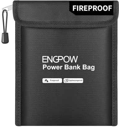 ENGPOW Fireproof Organizer Travel Safe Bag, Portable Electronic Carry Case