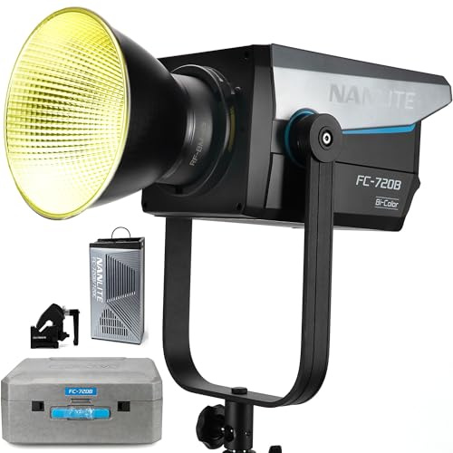 Nanlite FC-720B 750W tvåfärgad LED-spotlight, 2700K-6500K hög uteffekt COB videolampa, CRI 96 TLCI 98, Bowens-montering, appkontroll, DMX/RDM, för filmstudio, fotograferingsbelysning