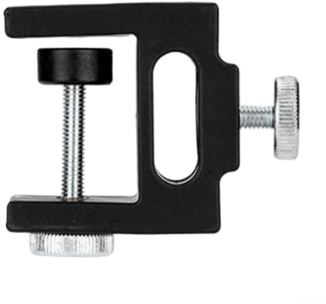 Camping Lantern Stand Clip, C-Clamp Holder for Light Pole Table Fixing, Desk Light Mount for Outdoor Camping Table Clamp, Compatible with Ring Light Camera Microphone, Black(Style A)