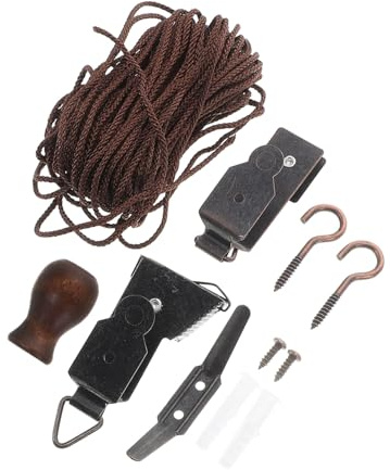 DRESSOOS 1set Completo Accessori per Tende Rullo con Cordino Resistente in Poliestere e Metallo Kit per Riparazione e Sollevamento Persiane Interne ed Esterne Facile da Installare e Adatto