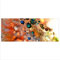 Glasbild 125x50 XL Pusteblume Orange Panorama Wandbild Glasbilder Deko Modern