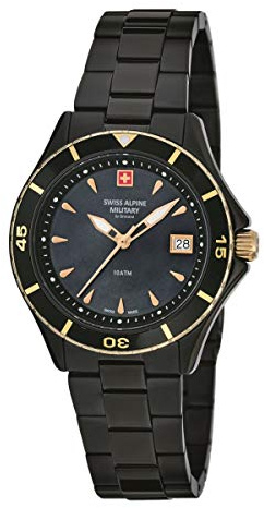Swiss Alpine Military Damen Uhr Analog Quarz 7740.1184SAM Edelstahl