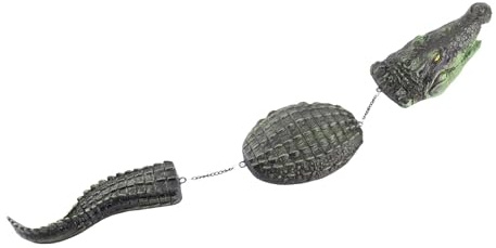 Intressant Flytande Prydnad Av Damm Trädgård Vatten Staty Modell Krokodil Vatten Prydnad