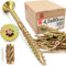Lun Fix Viti per truciolato 4,5 x 80 mm, 200 pezzi, TX20, testa svasata, zincate gialle, Torx, universali