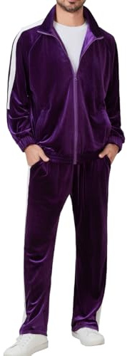 Ragelion Mens Tracksuit 2 Piece Velour Sweatsuit for Men Casual Full Zip Jogging Suit Jacket Pants Set