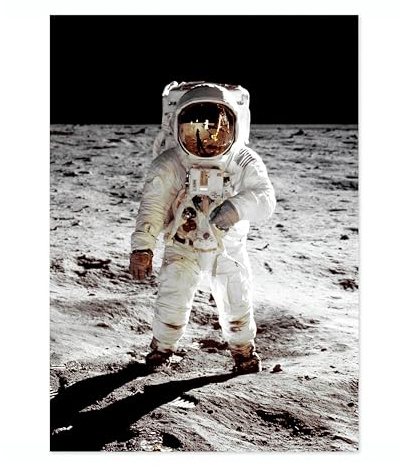 Neil Armstrong Moonwalk Vintage Space Poster, Retro Astronomy Illustration Print, Galaxy Planet Nasa Wall Art Painting Universe Moon Eclipse Office Home Decor, A5 (Print Only) - 21x14.8cm