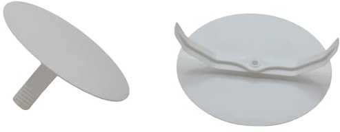 O4L Tapa con resorte, blanco, redondo, Ø 85 mm, para cajas empotradas de Ø 70 mm, 5 piezas