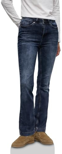 Street One 3715934 Jean évasé, Bleu/Noir délavé, 30W x 32L Femme