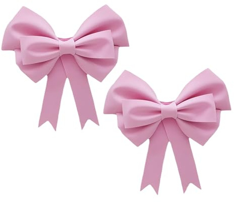 THXFUNAREA 2 pièces Grand Noeud Voiture, 30cm Rose Nœud Happy Birthday Gros Noeud Cadeau Anniversaire Décoration Réutilisable Nœuds Cadeaux pour Voiture Vélo Fête Maison Déco
