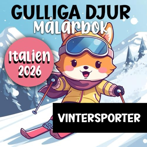 Gulliga Djur Målarbok: Vintersporter Italien 2026