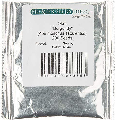 PREMIER SEEDS DIRECT - Okra - Burgundy - 200 Seeds