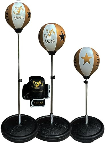 Viper Kids Free Standing Boxing Punch Bag Speed Ball & Mitts Gloves Kit Children Junior Boxing Set