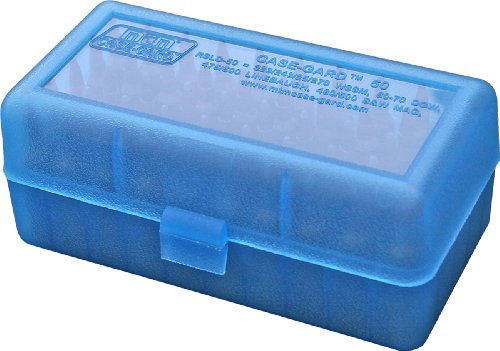 MTM 50 cajas de municiones redondas para rifle WSM, 45-70 (azul transparente), 3.08 pulgadas