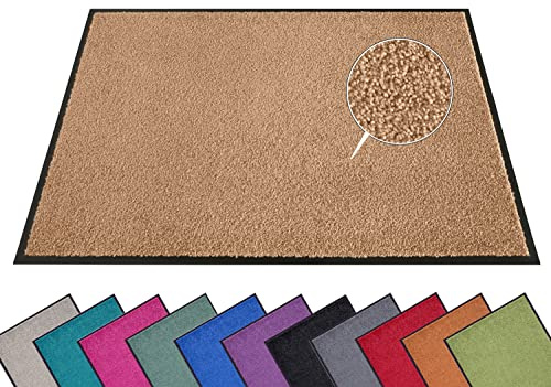 Hanse Home Fußmatte (S-XXL) 60x180cm – 12 Farben – Fussmatte Outdoor Schmutzfangmatte Türmatte Waschbar & Wetterfest rutschfest für Eingangsbereich & Außenbereich – Caramel