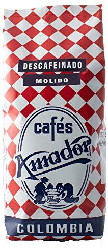 Cafés AMADOR - Café DESCAFEINADO MOLIDO GRUESO Natural Arábica - COLOMBIA (Molienda para Prensa Francesa / Cold Brew) 250g