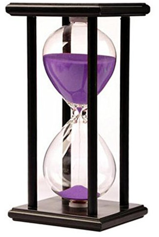 45 Minuten Sanduhr Uhr 45 Min Zuhause Dekoration Sanduhr-Timer Büro Ornament Sanduhr Hölzern Rahmen Hourglass Timer Sandglass Küche Timer Violett