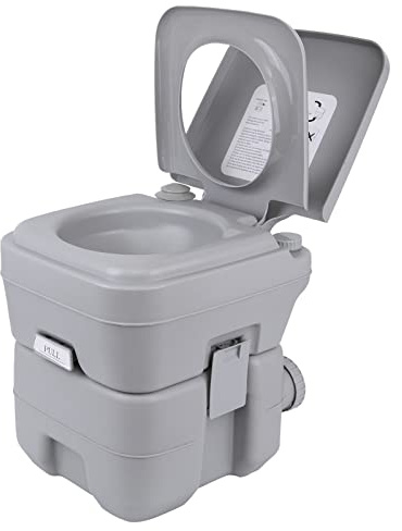 H-YEEU Toilette Portable 20L Toilette Chimique Toilette Camping Sèches pour Camping Caravanes Hôpital, WC Chimique De Voyage Extérieure avec Charge Maximale 130KG