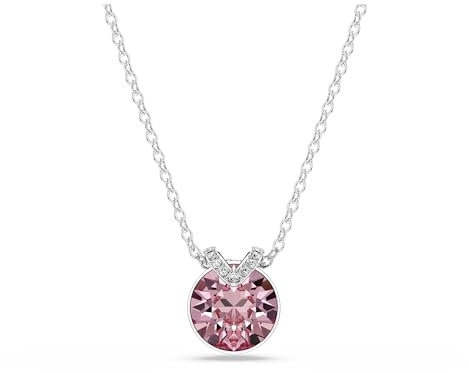 Swarovski Pendentif Bella V, Taille ronde, Rose, Métal rhodié