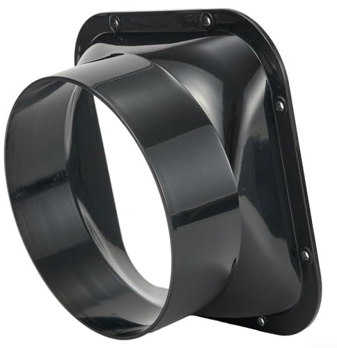 Oniissy Kanalverbinder mit Flansch – 100, 110, 120, 150, 160, 200, 250, 300 mm, runder PVC-Kanal – Lüftungsrohr – Wandplatte, Kanalrohr-Reduzierverbinder (160 mm)