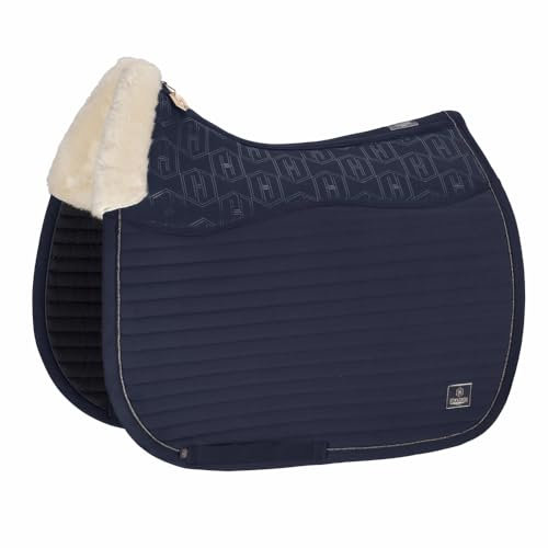 Eskadron Heritage Tapis de selle Micro EVO-Wool Form polyvalent, couleur bleu marine