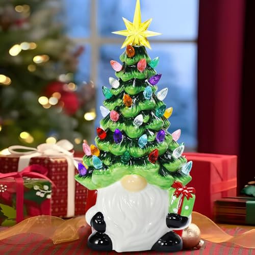 Sunwuun 8in LED Weihnachtsdeko Weihnachtswichtel, Weihnachten Deko Wichtel Licht Weihnachtswichtel Figuren Plüsch Wichtel Figuren mit 46 mehrfarbigen Lichtern Wichtel Zubehör Weihnachten Figur Innen