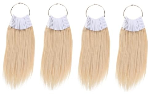 Healeved 120 Piezas Tablas Para El Cabello Anillo De Pelo Paleta Tiza Para El Cabello Muestra De Cabello Humano Muestra De Extensiones De Cabello Anillo De Extensión De Cabello Cutícula